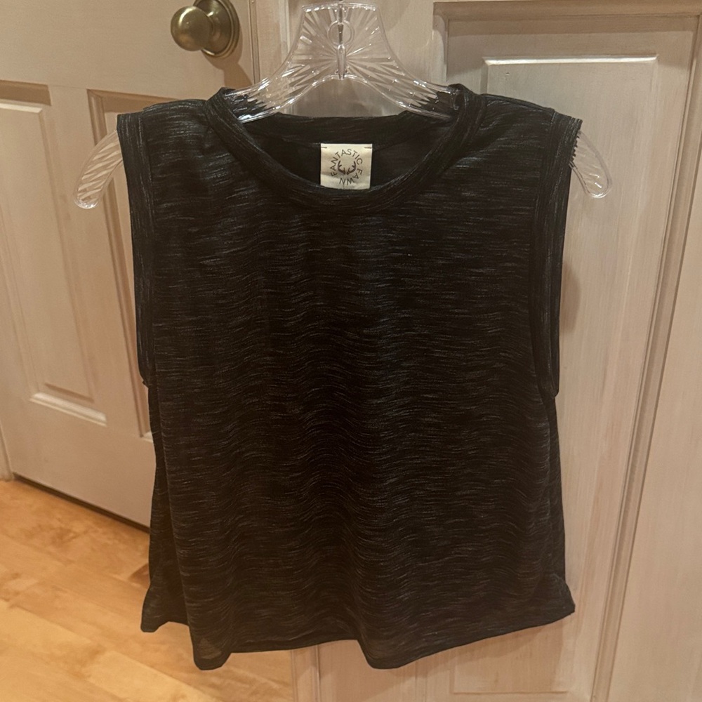 Fantastic Fawn Charcoal Muscle Tee